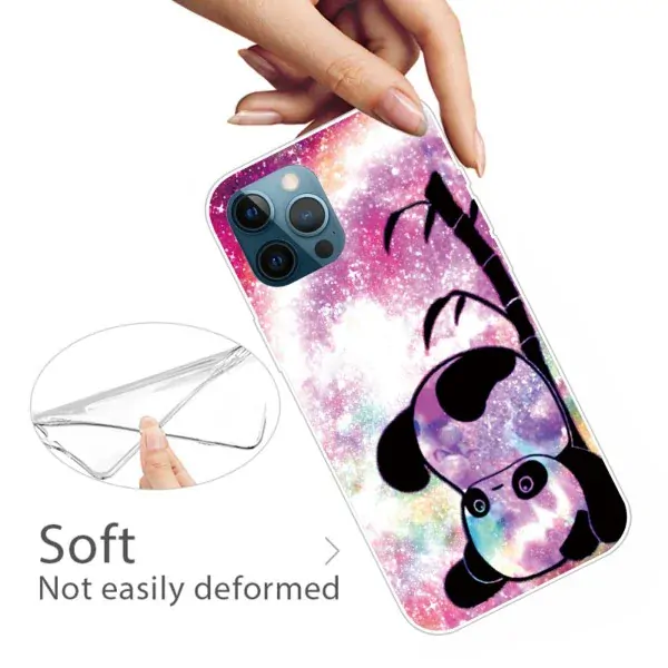 Kryt na iPhone 13 Pro Panda ružový