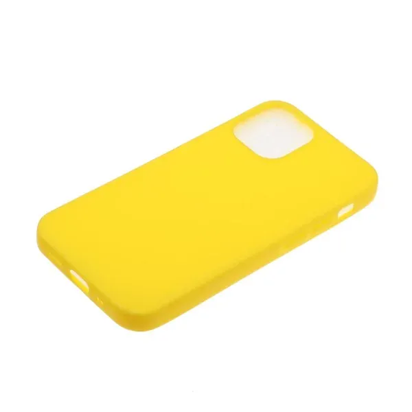 Kryt na iPhone 12 Mini gumový žltý