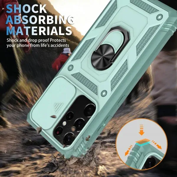 Kryt na Samsung Galaxy Note 20 Ultra odolný s krytom na fotoaparát modrý