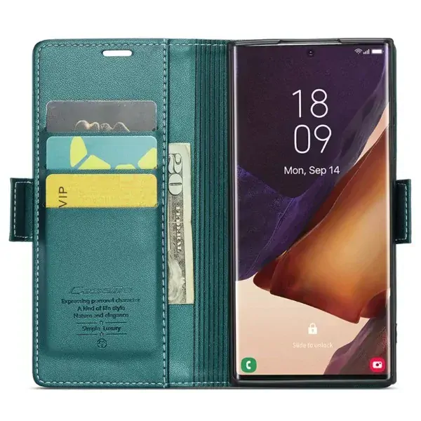 Puzdro na Samsung Galaxy Note 20 Ultra CASEME smooth zelené