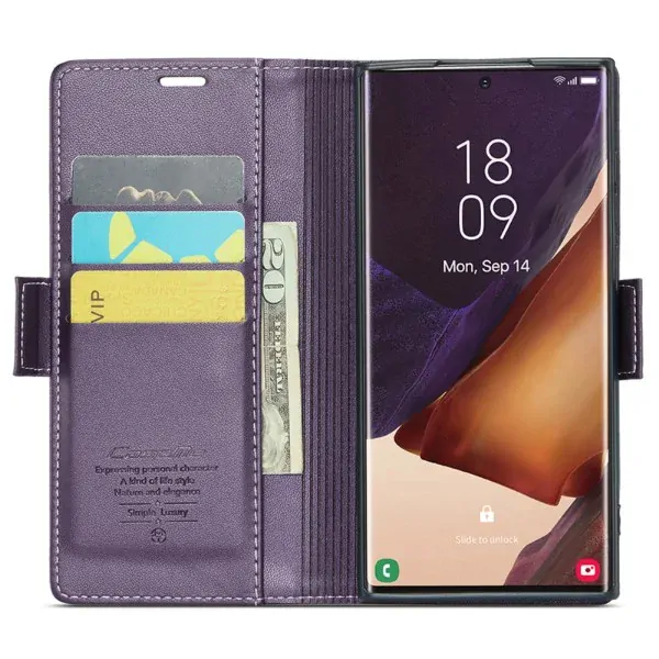 Puzdro na Samsung Galaxy Note 20 Ultra CASEME smooth fialové