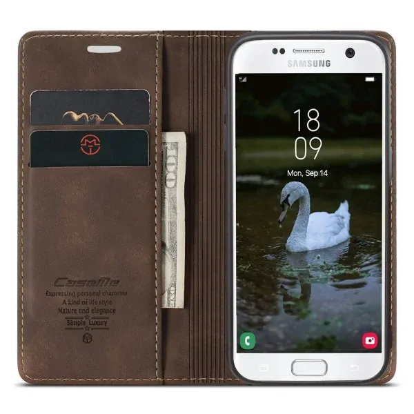 Puzdro na Samsung Galaxy S7 Edge CASEME hnědé
