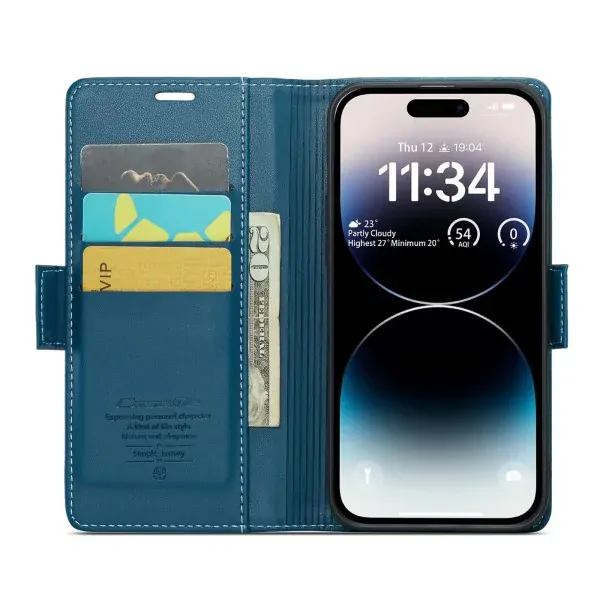 Púzdro na iPhone 14 Pro Max CASEME Smooth modré
