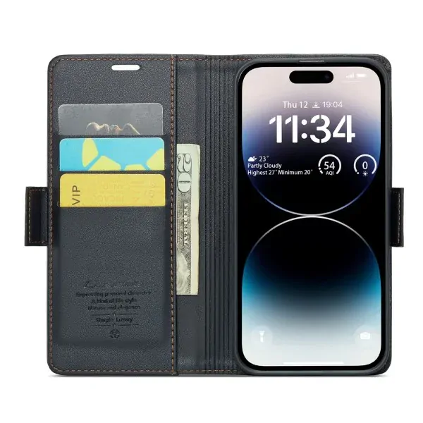 Púzdro na iPhone 14 Pro Max CASEME Smooth čierne