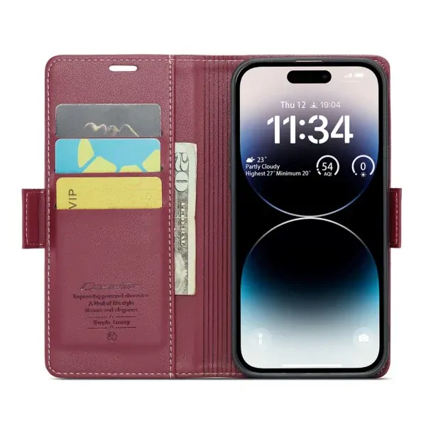 Púzdro na iPhone 14 Pro Max CASEME Smooth červené