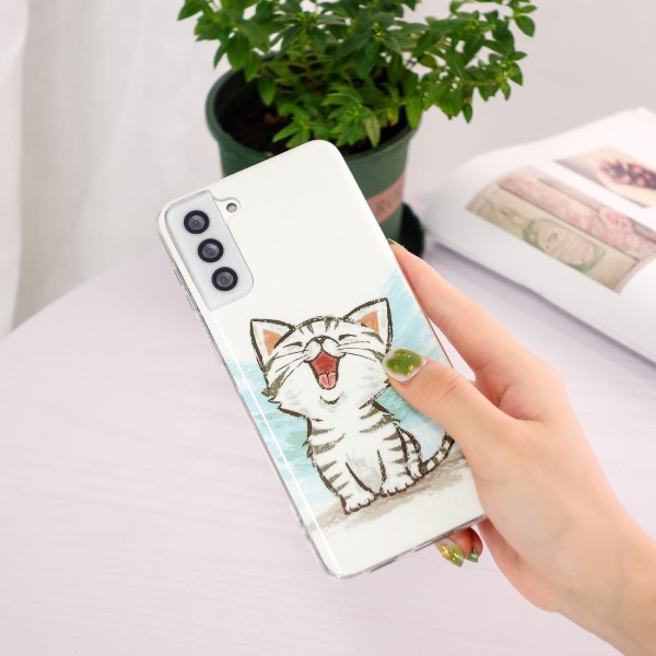 Kryt na Samsung Galaxy S21 svietiaci Mačiatko