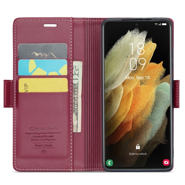 Puzdro na Samsung Galaxy S21 Ultra CASEME smooth červené