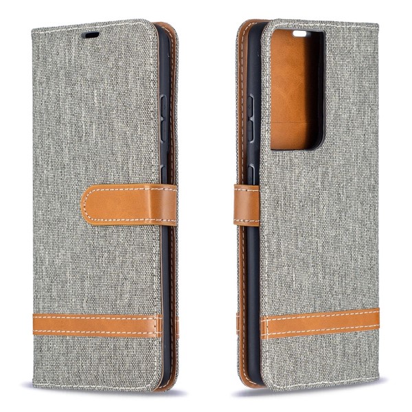 Puzdro na Samsung Galaxy S21 Ultra Jeans sivé