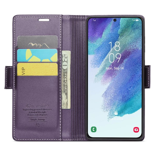 Puzdro na Samsung Galaxy S21 FE CASEME smooth fialové