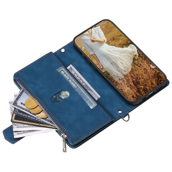 Puzdro na Samsung Galaxy S21 FE Luxury Double Layer modré