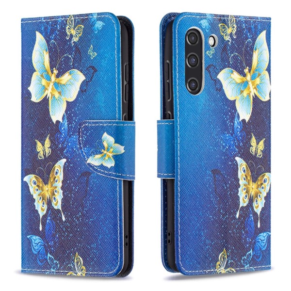 Puzdro na Samsung Galaxy S21 FE Motýľ modré