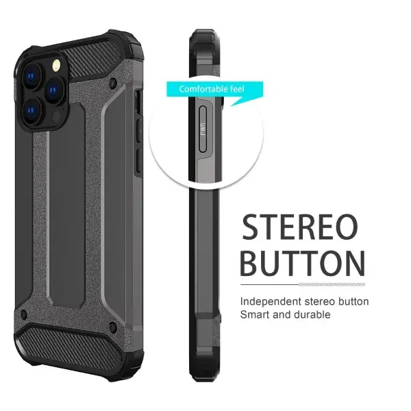 Kryt na iPhone 13 Pro Max odolný Hybrid čierny