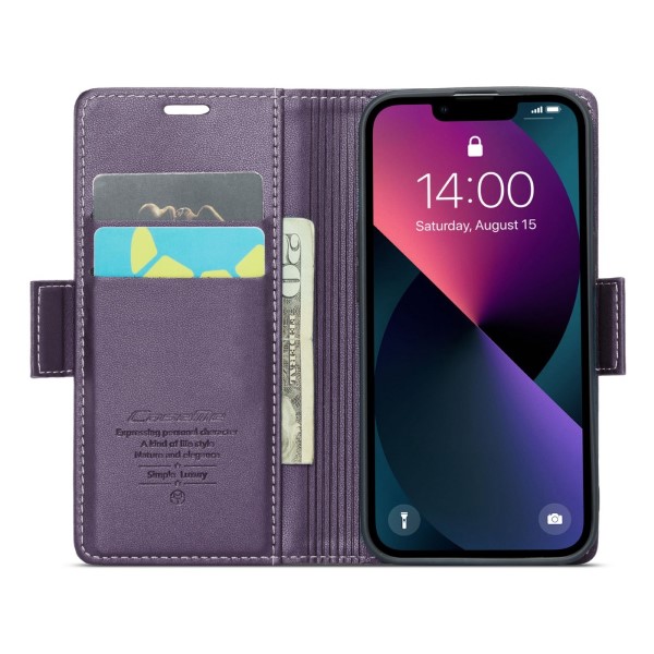 Puzdro pre iPhone 13 Mini CASEME smooth fialové