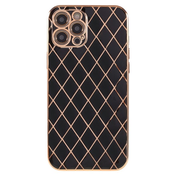 Kryt na iPhone 14 Plus Electroplated rhombus čierny