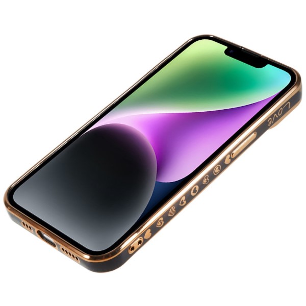 Kryt na iPhone 14 Plus Electroplated srdiečko biely
