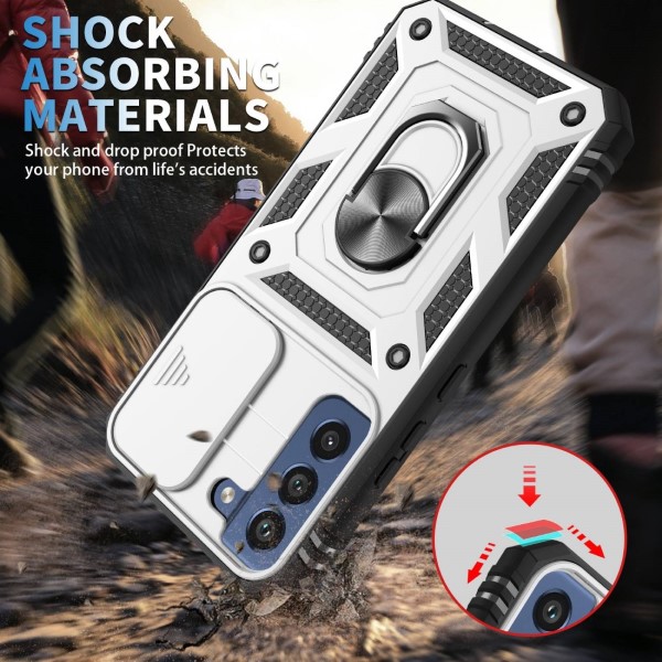 Kryt na Samsung Galaxy S22 odolný s krytom na fotoaparát biely