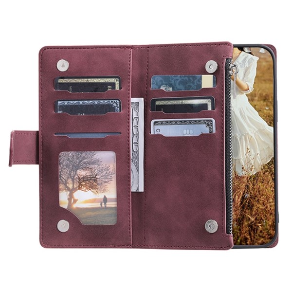 Puzdro na Samsung Galaxy S22 Luxury Double Layer vínovej