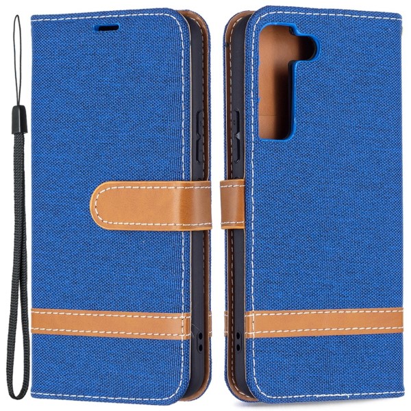 Puzdro na Samsung Galaxy S22 Jeans modré