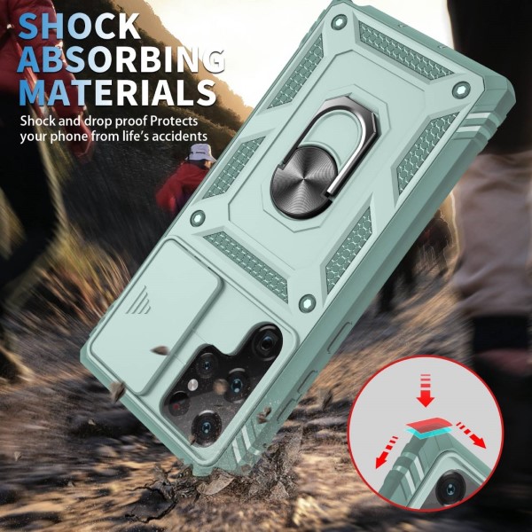 Kryt na Samsung Galaxy S22 Ultra odolný s krytom na fotoaparát svetlo modrý