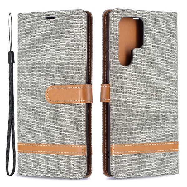 Puzdro na Samsung Galaxy S22 Ultra Jeans sivé