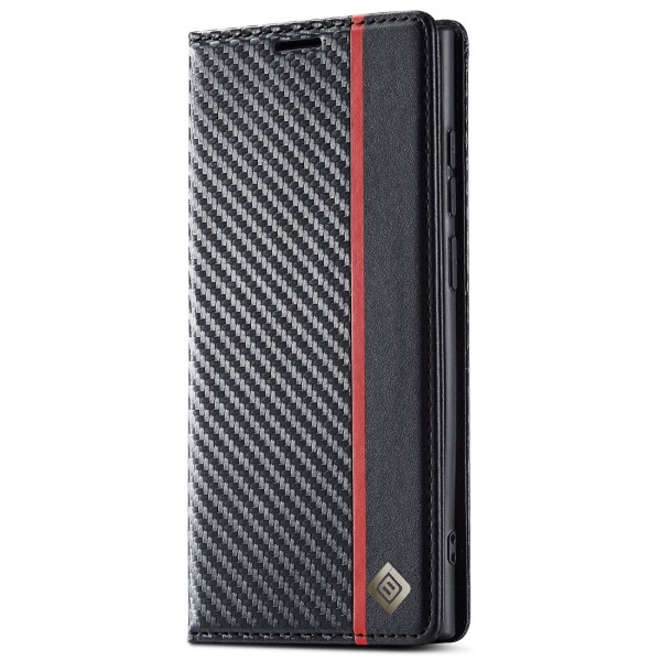 Puzdro na Samsung Galaxy S22 Ultra LC.IMEEKE Carbon horizontal čierne