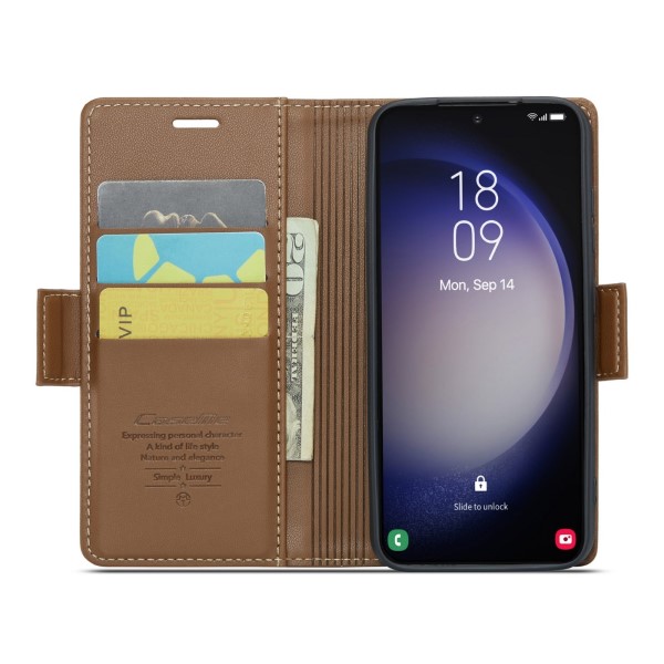 Puzdro na Samsung Galaxy S23 CASEME smooth hnedé