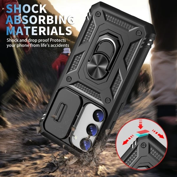 Kryt na Samsung Galaxy S23 odolný s krytom na fotoaparát čierny