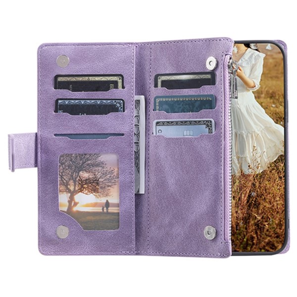 Puzdro na Samsung Galaxy S23 Luxury Double Layer fialové