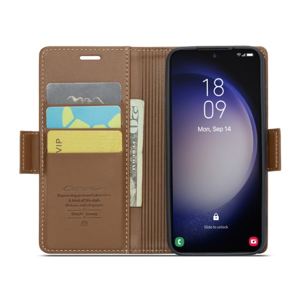 Puzdro na Samsung Galaxy S23 Plus CASEME smooth hnedé