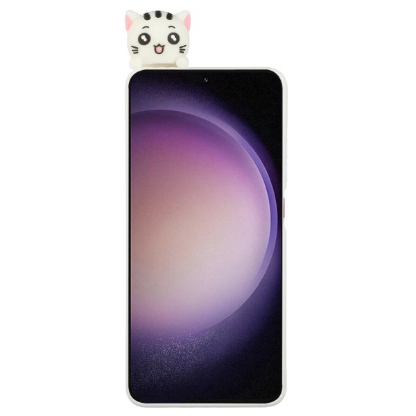 Kryt na Samsung Galaxy S23 plus 3D Mačiatko biely