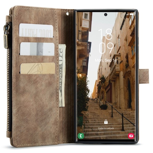 Puzdro na Samsung Galaxy S23 Ultra CASEME Deluxe hnedé