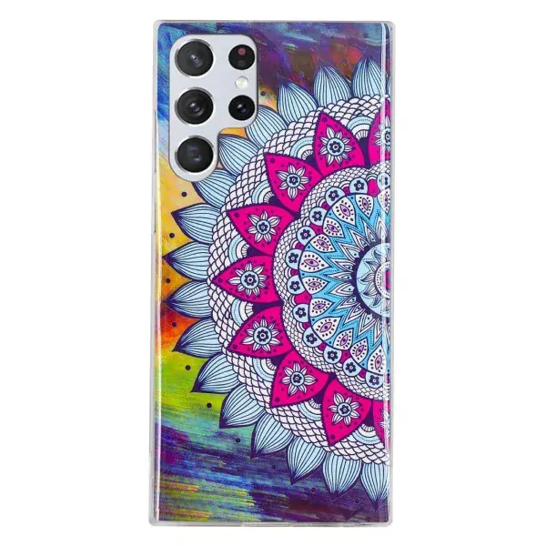 Kryt na Samsung Galaxy S23 Ultra svietiaci Mandala