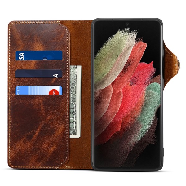 Puzdro kožené Denior na Samsung Galaxy S23 Ultra hnedé