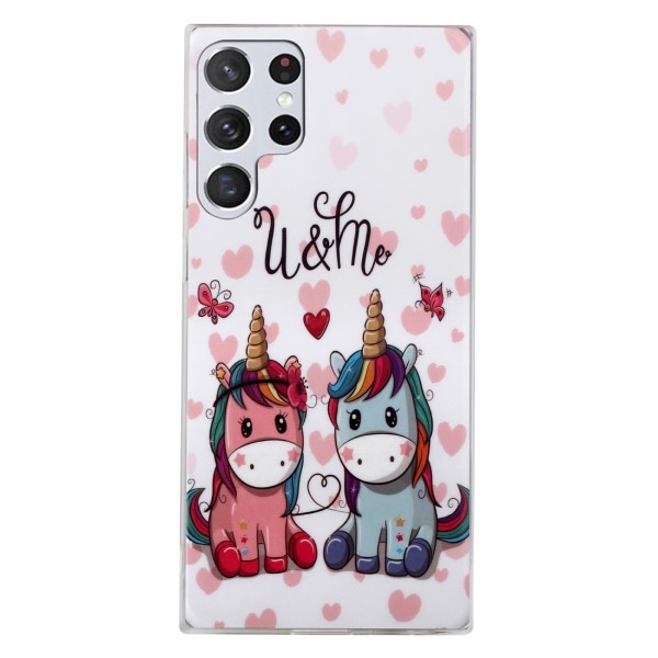 Kryt na Samsung Galaxy S23 Ultra svietiaci Jednorožci