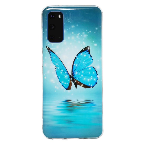 Kryt na Samsung Galaxy S20 svietiaci Motýľ