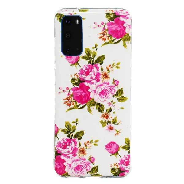 Kryt na Samsung Galaxy S20 svietiaci Ruže