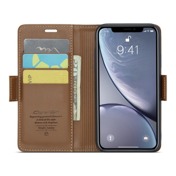 Púzdro pre iPhone Xr CASEME Smooth hnedé