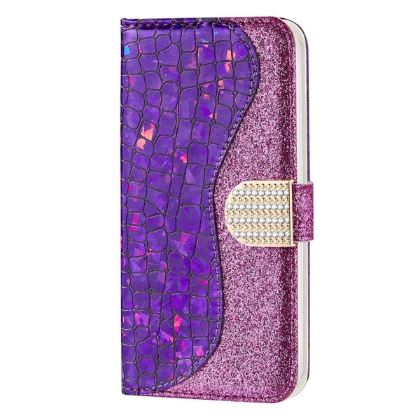 Puzdro na Samsung Galaxy S22 Glitter fialové