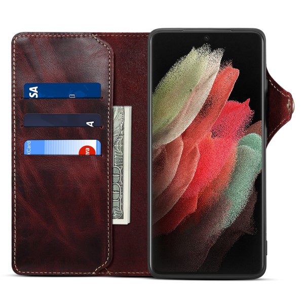 Puzdro kožené Denior na Samsung Galaxy S23 Ultra červené