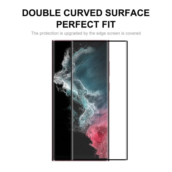 Tvrdené sklo na Samsung Galaxy S22 Ultra (podpora odomykania odtlačkom prsta) čierne
