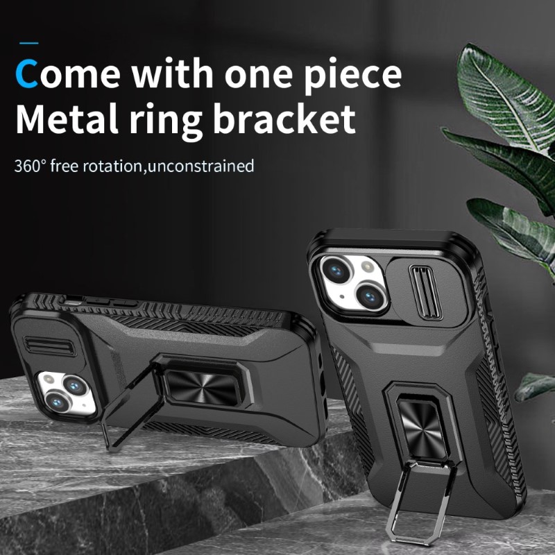 Kryt na iPhone 13 odolný s krytom na fotoaparát čierny