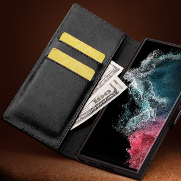 Puzdro kožené QIALINO na Samsung Galaxy S22 čierne