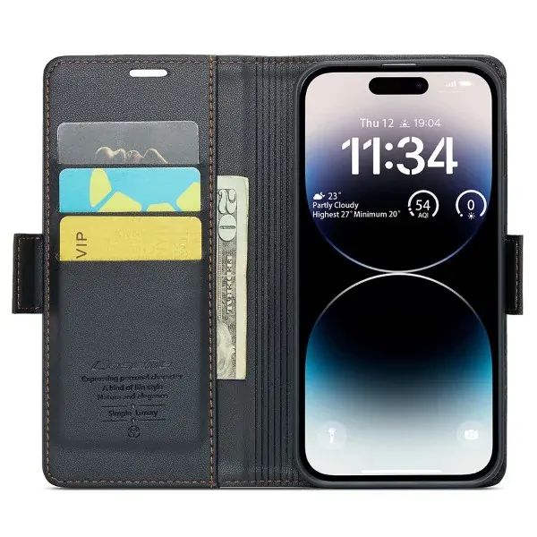 Púzdro na iPhone 15 Pro CASEME čierne
