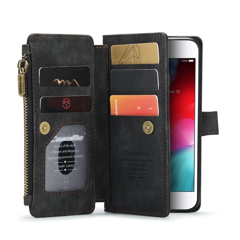 Púzdro pre iPhone 7 / 8 / SE ( 2020 / 2022 ) Luxury Double Layer čierne