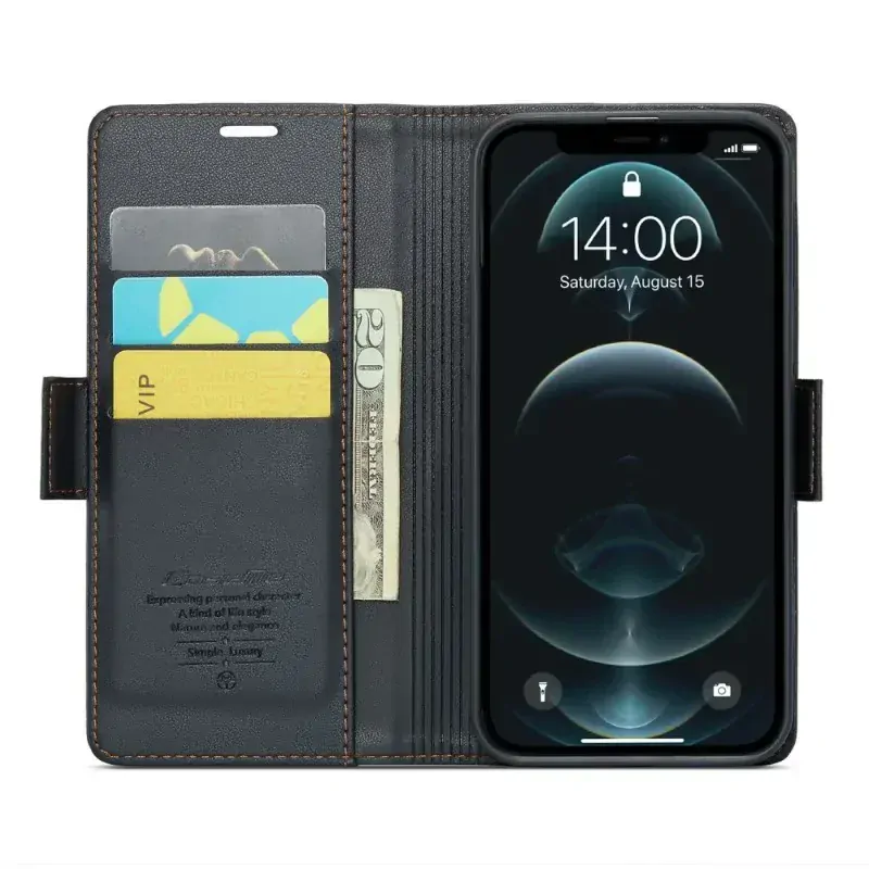 Púzdro pre iPhone 12 / 12 Pro CASEME smooth čierne