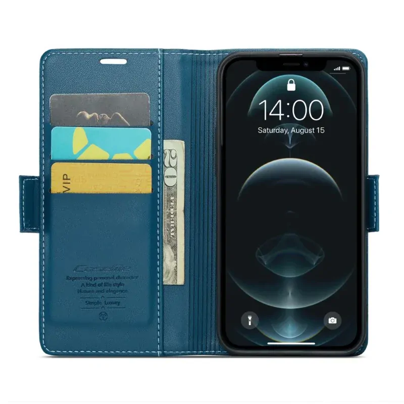 Púzdro pre iPhone 12 / 12 Pro CASEME smooth modré