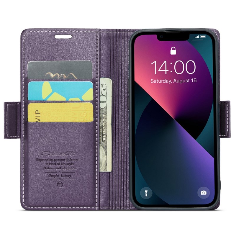 Puzdro na iPhone 15 CASEME Smooth fialové