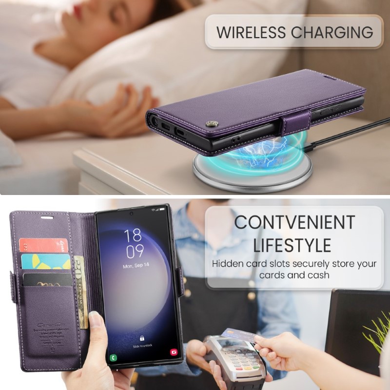 Puzdro na Samsung Galaxy S24 Ultra CASEME smooth fialové