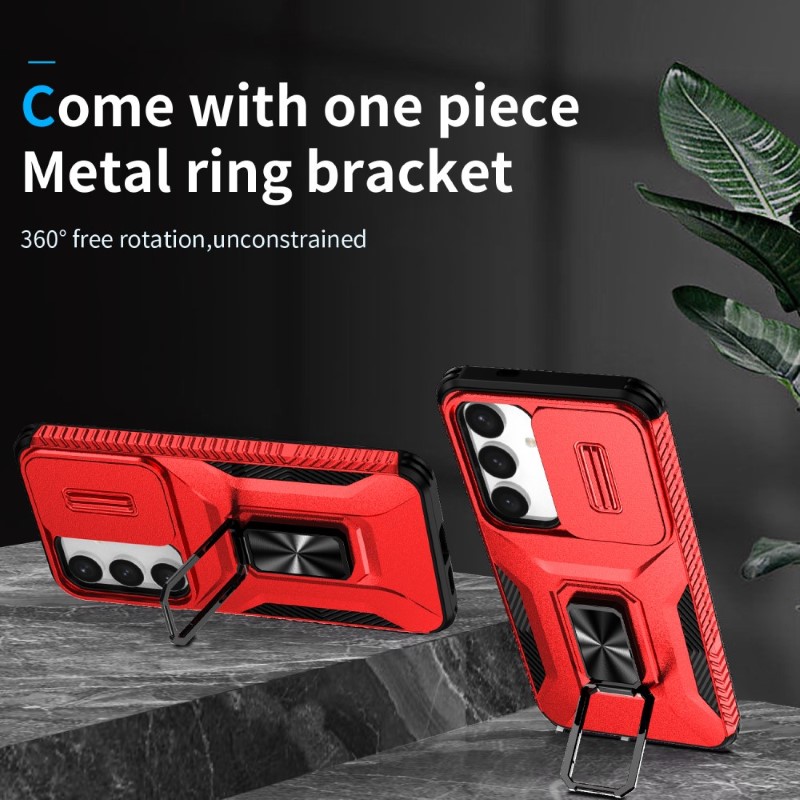 Kryt na Samsung Galaxy S24 odolný s krytom na fotoaparát červený