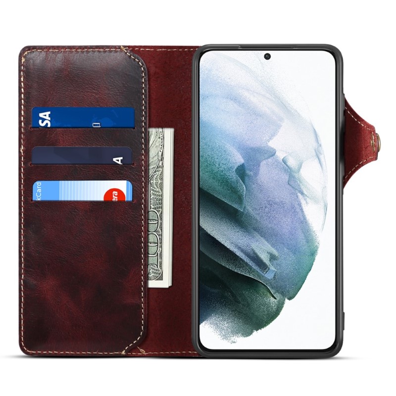 Puzdro kožené Denior na Samsung Galaxy S23 FE červené